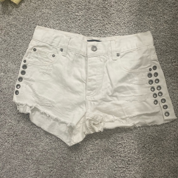 neon blonde Pants - White neon blonde shorts